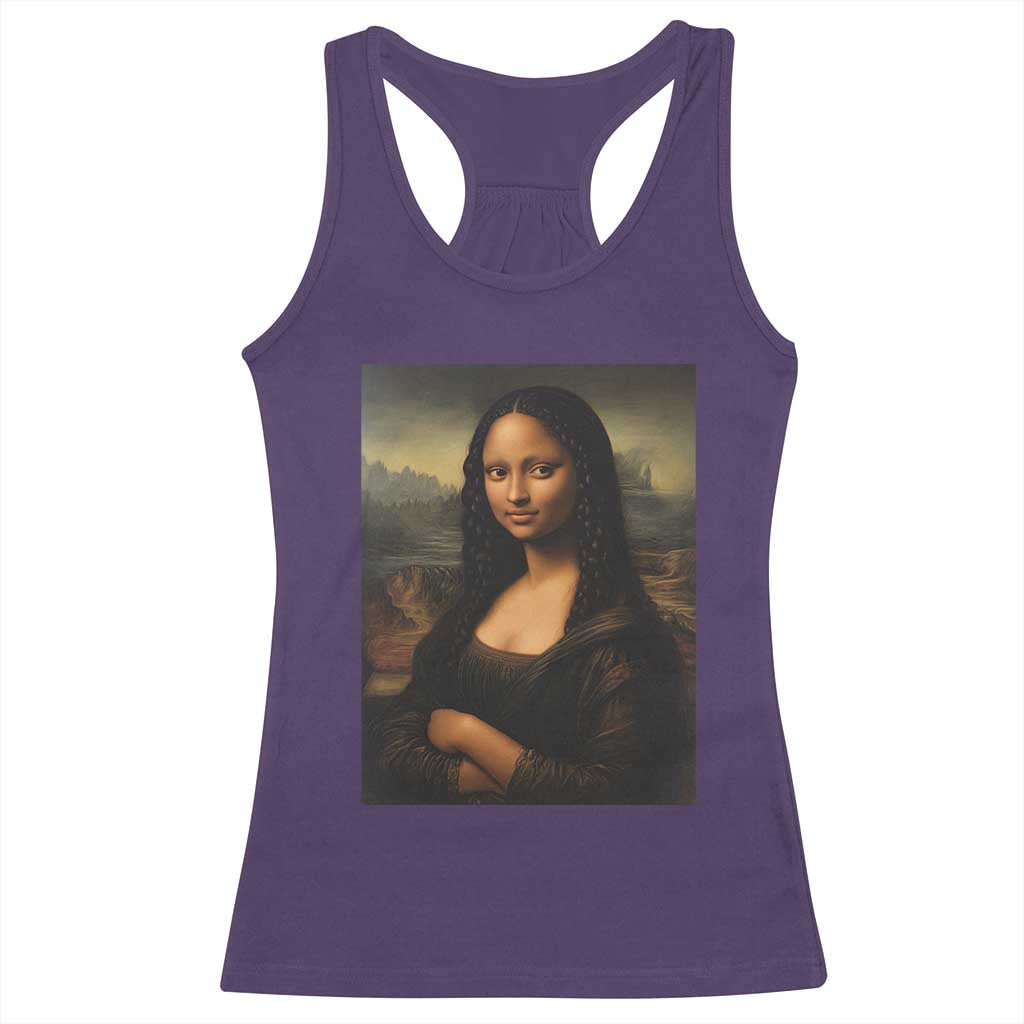 Black Mona Lisa Racerback Tank Top Melanin Pretty Aesthetic Black History