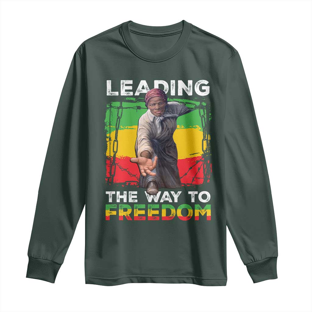 Harriet Tubman Long Sleeve Shirt Leading The Way To Freedom Black History