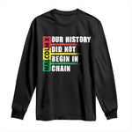Malcolm X Long Sleeve Shirt Our History Did Not Begin In Chains