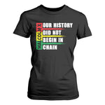 Malcolm X T Shirt For Women Our History Did Not Begin In Chains