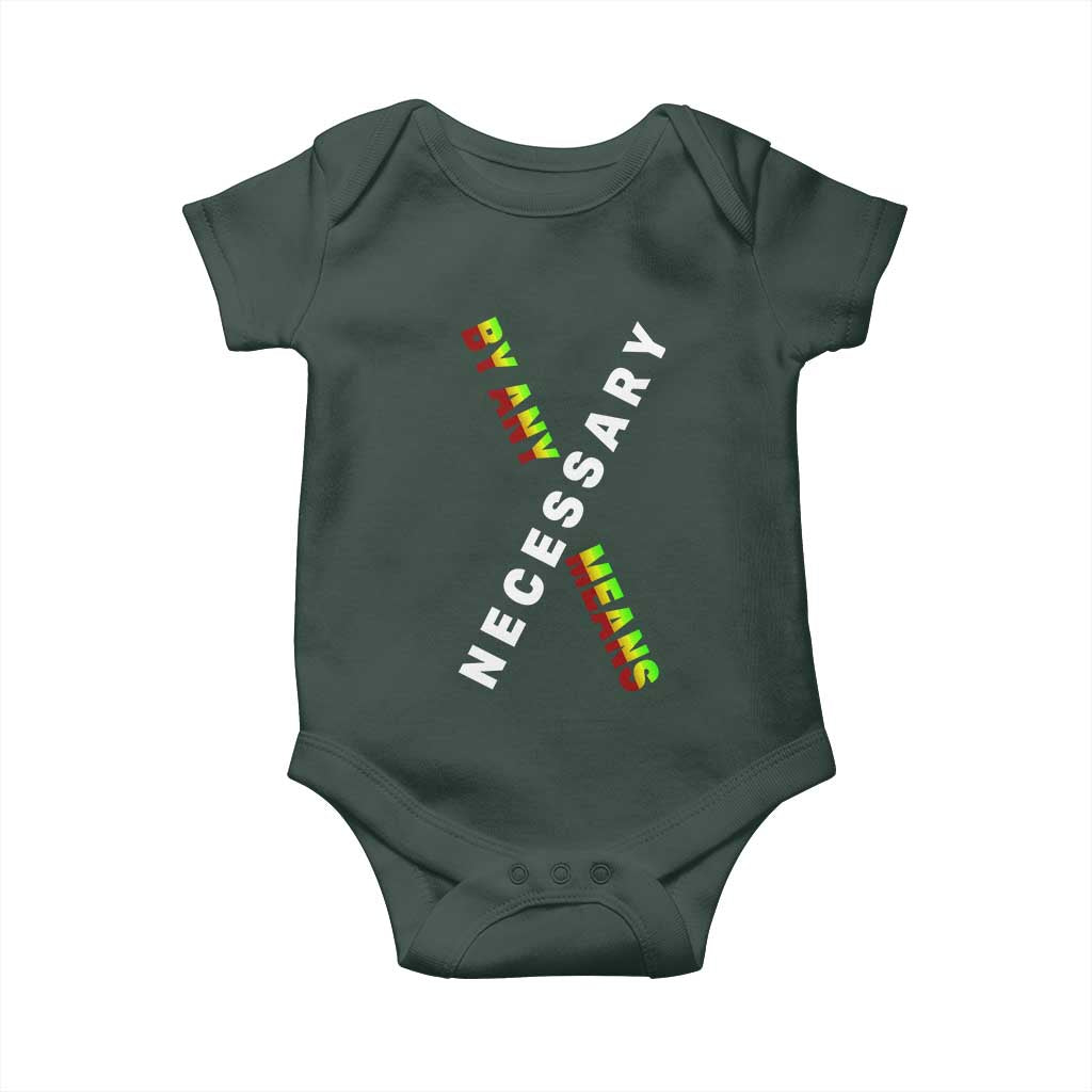 Malcolm X Baby Onesie By Any Means Necessary  Black History