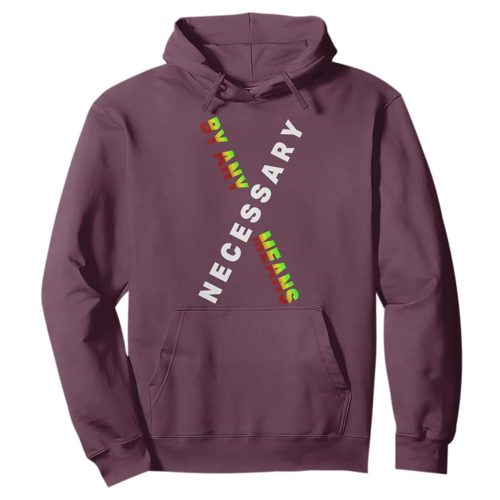 Malcolm X Hoodie By Any Means Necessary  Black History