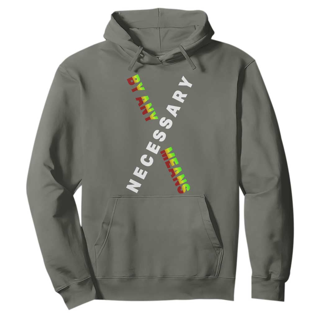 Malcolm X Hoodie By Any Means Necessary  Black History