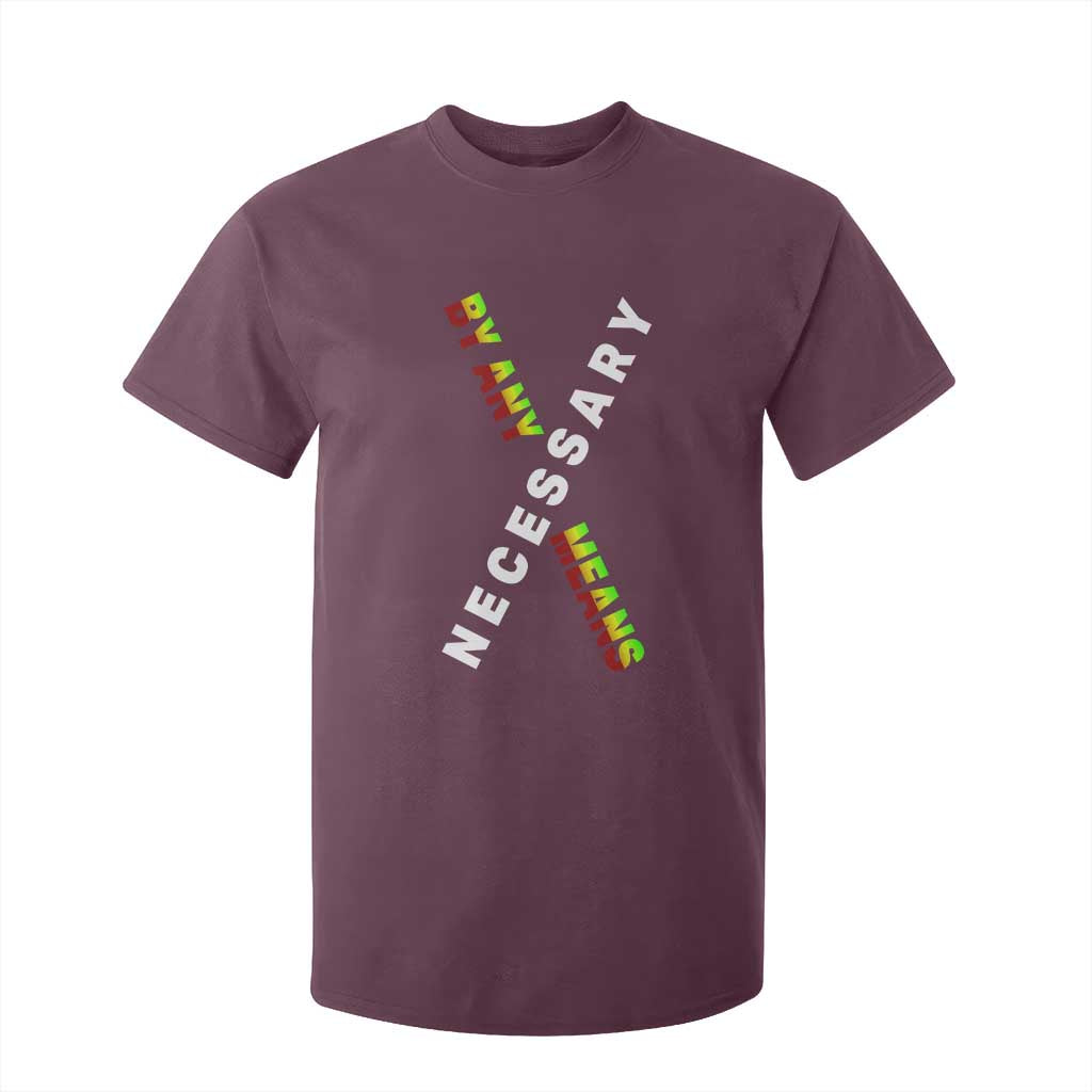 Malcolm X T Shirt For Kid By Any Means Necessary  Black History