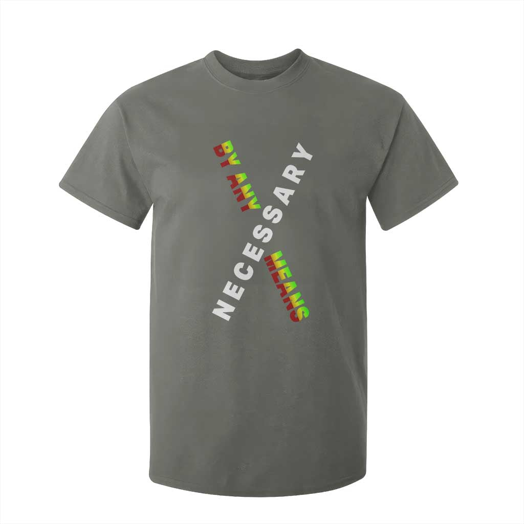 Malcolm X T Shirt For Kid By Any Means Necessary  Black History