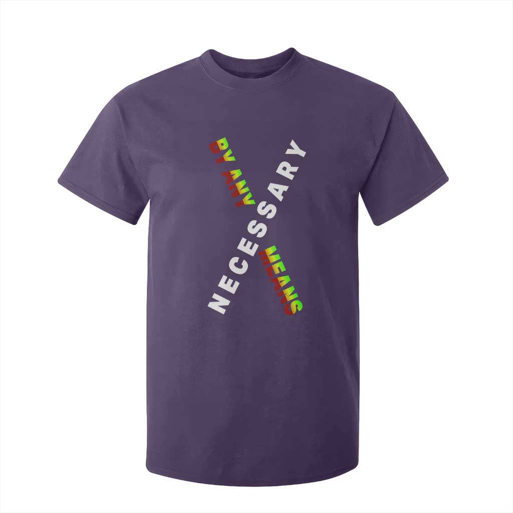 Malcolm X T Shirt For Kid By Any Means Necessary  Black History