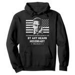 Malcolm X Hoodie By Any Means Necessary American Flag