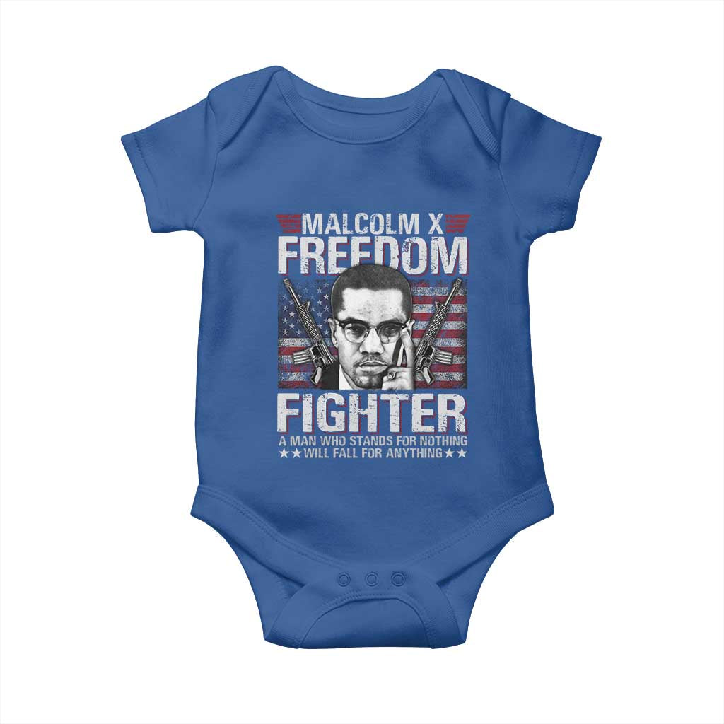 Malcolm X Baby Onesie A Man Who Stands For Nothing Will Fall For Anything