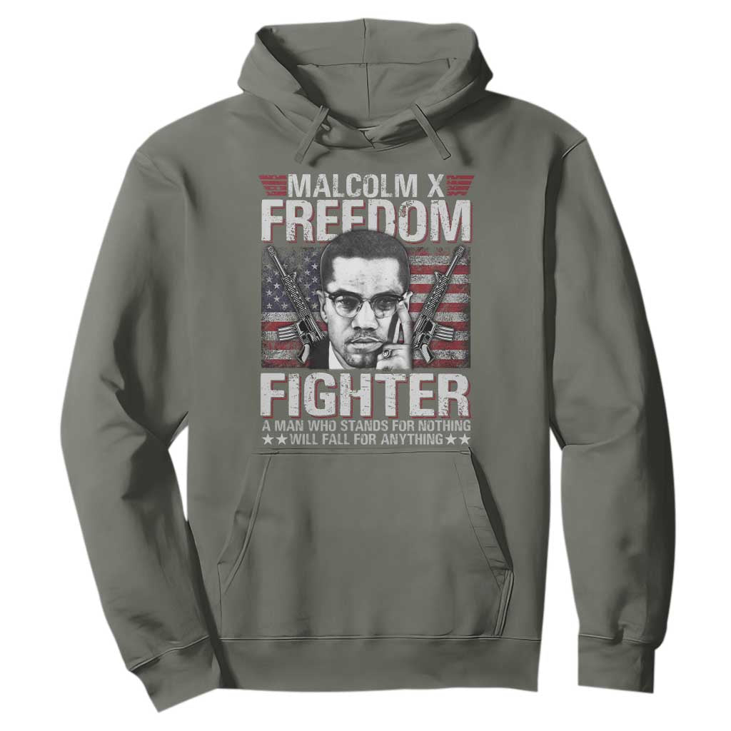 Malcolm X Hoodie A Man Who Stands For Nothing Will Fall For Anything