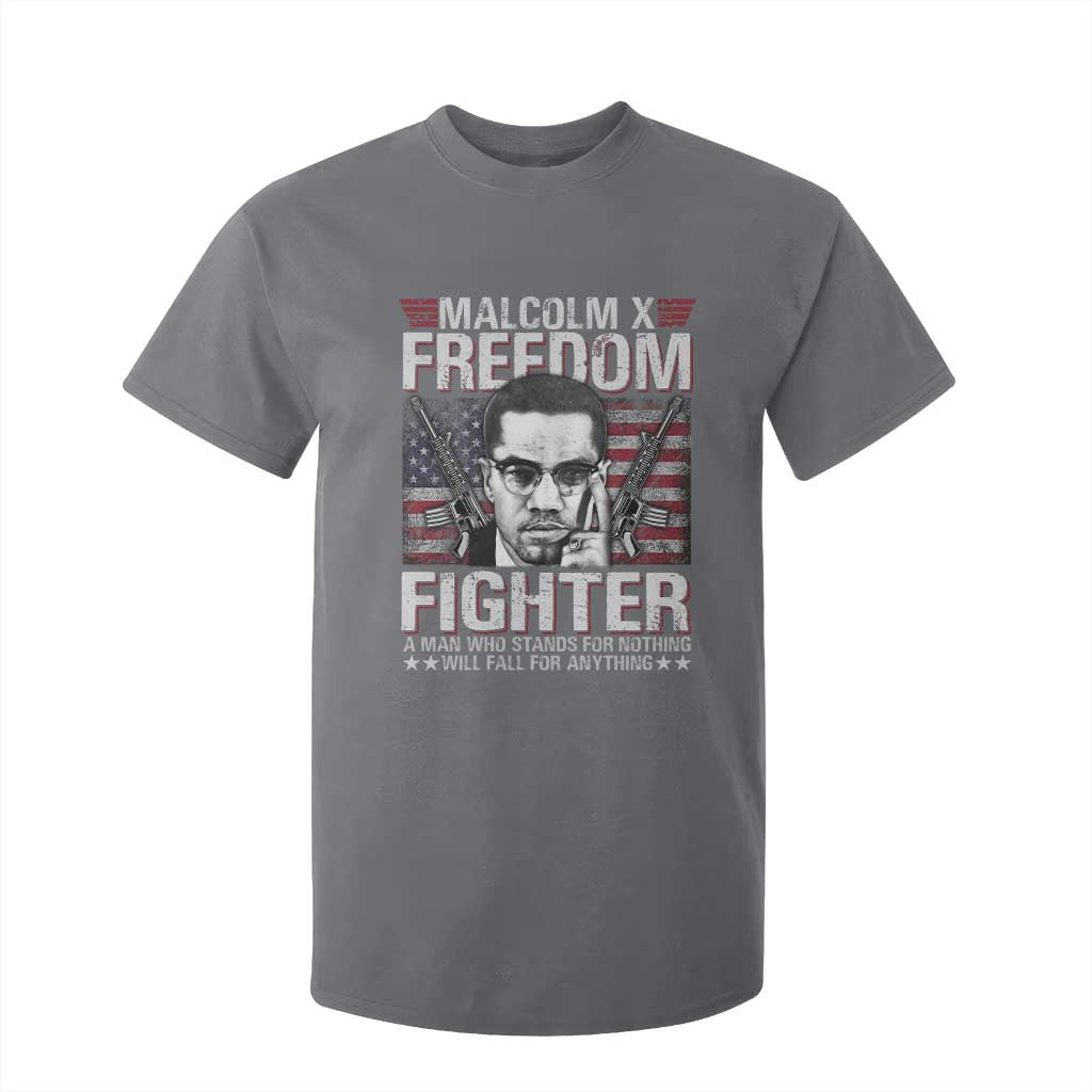 Malcolm X T Shirt For Kid A Man Who Stands For Nothing Will Fall For Anything