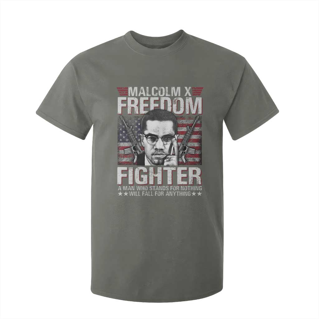 Malcolm X T Shirt For Kid A Man Who Stands For Nothing Will Fall For Anything