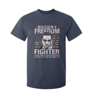 Malcolm X T Shirt For Kid A Man Who Stands For Nothing Will Fall For Anything