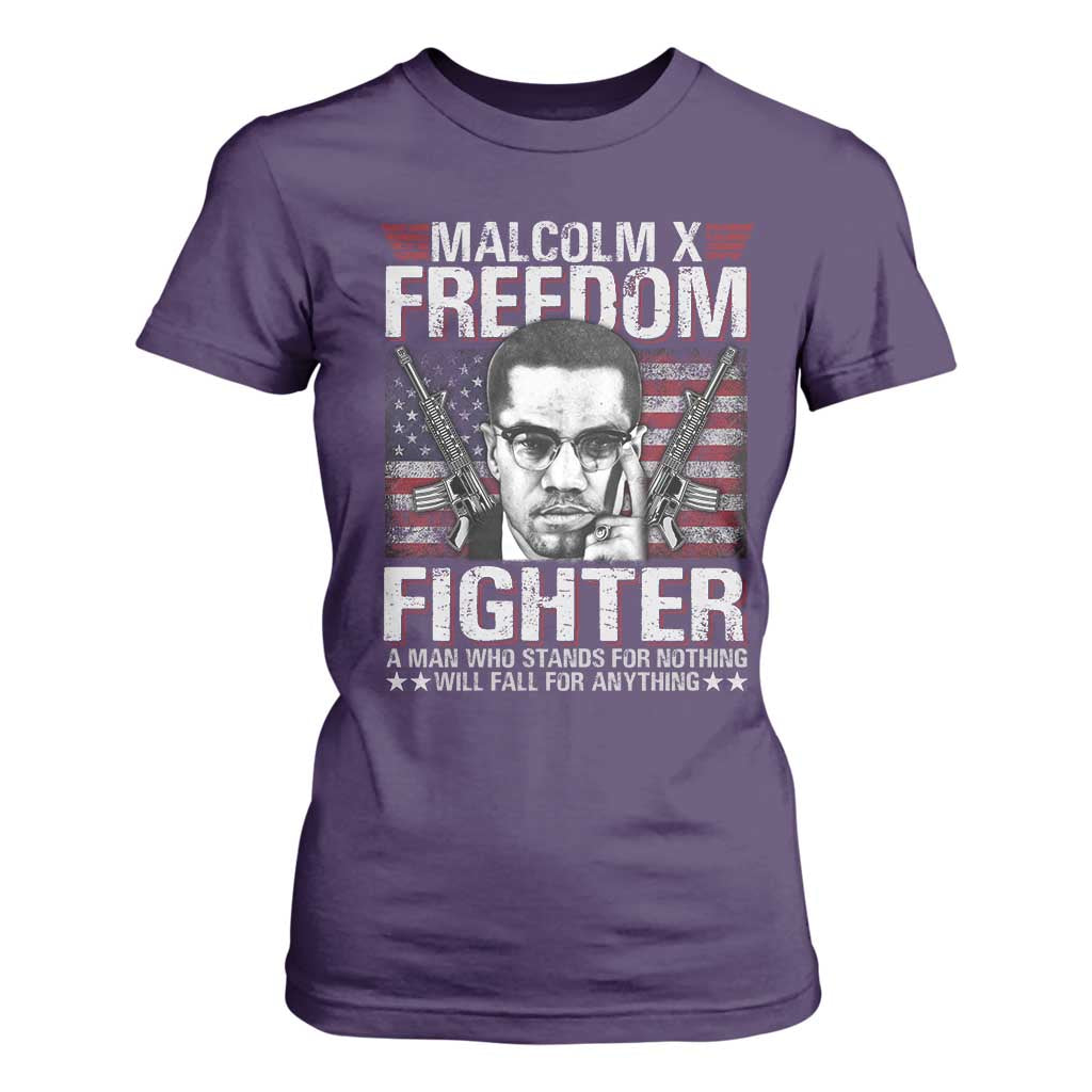 Malcolm X T Shirt For Women A Man Who Stands For Nothing Will Fall For Anything