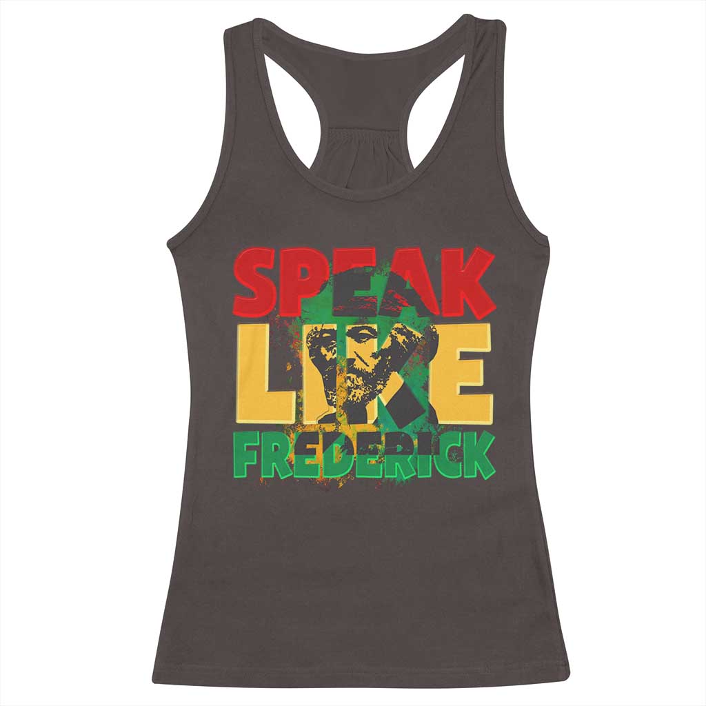 Speak Like Frederick Douglass Racerback Tank Top Black History Month