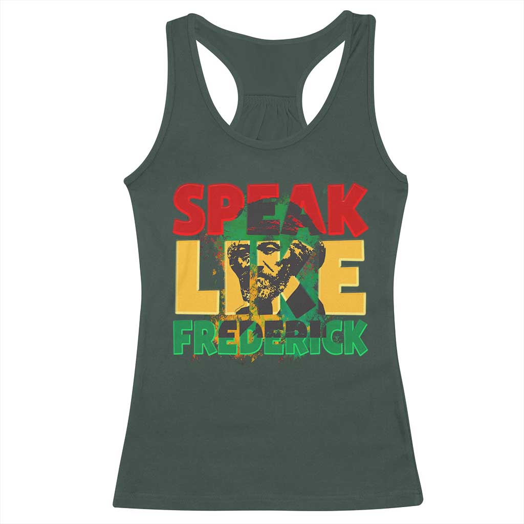Speak Like Frederick Douglass Racerback Tank Top Black History Month