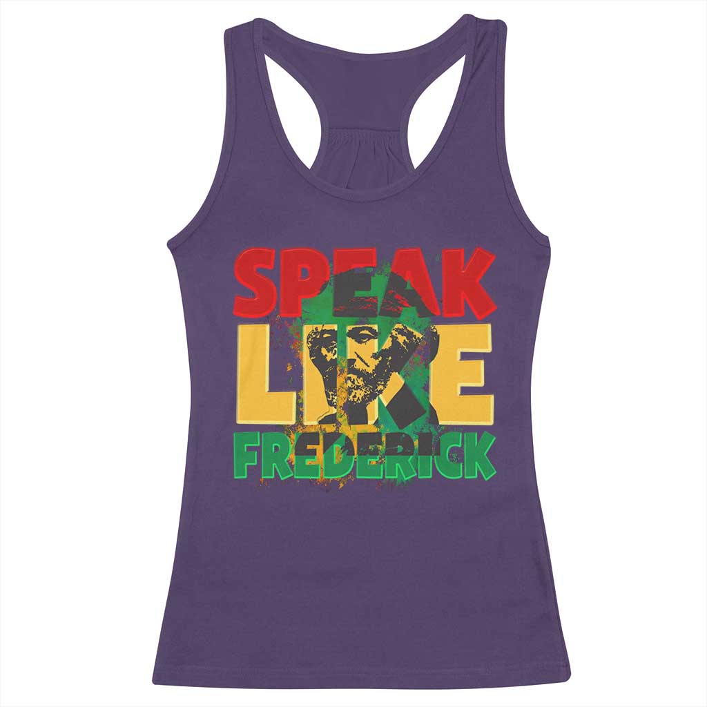 Speak Like Frederick Douglass Racerback Tank Top Black History Month