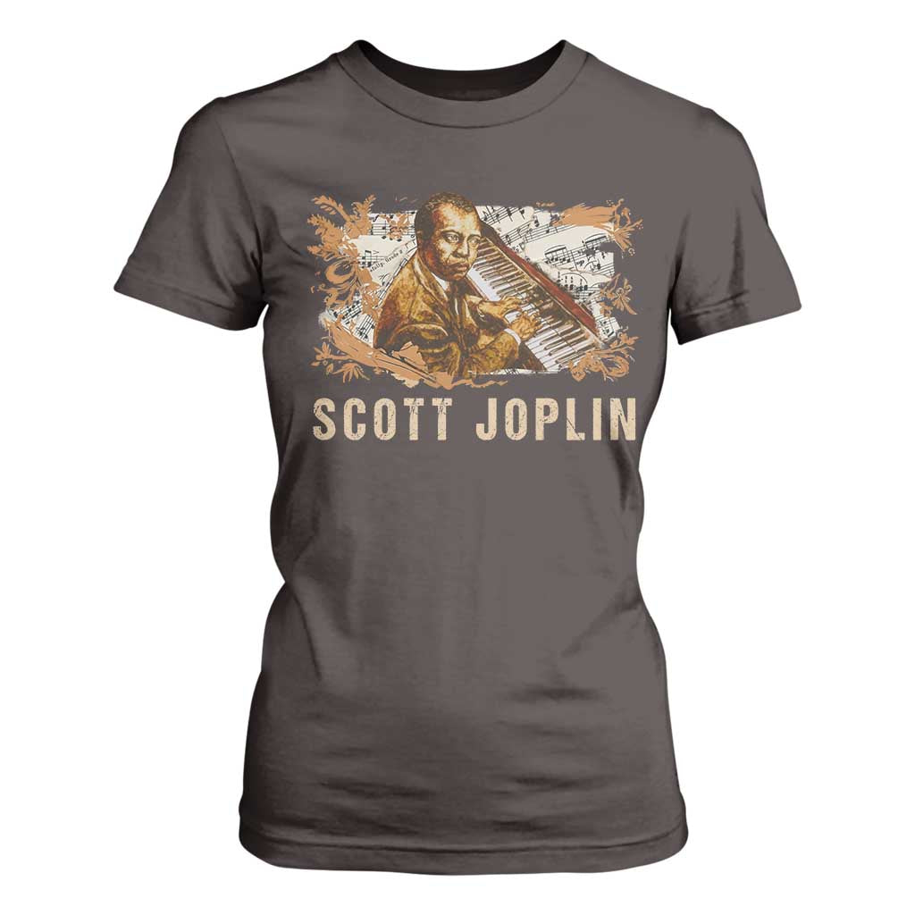 Scott Joplin T Shirt For Women Afro Classical Music Composer Black History