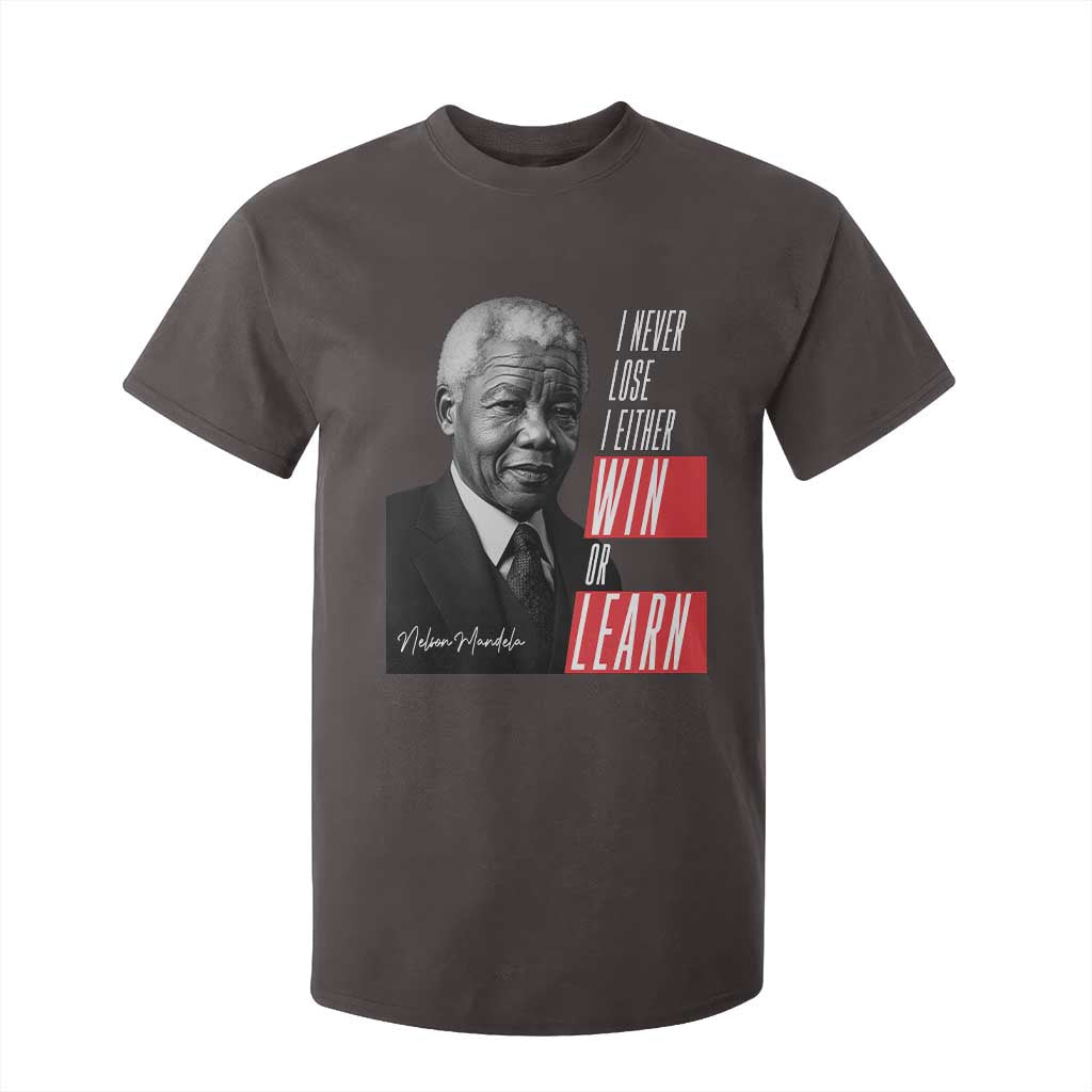 Nelson Mandela's Motivational T Shirt For Kid I Never Lose I Either Win Or Learn