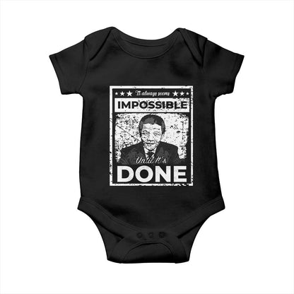 Nelson Mandela Baby Onesie It Always Seems Impossible Until It's Done