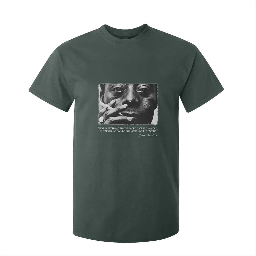 James Baldwin T Shirt For Kid Not Everything That Is Faced Can Be Changed But Nothing Can Be Changed Until It Is Faced