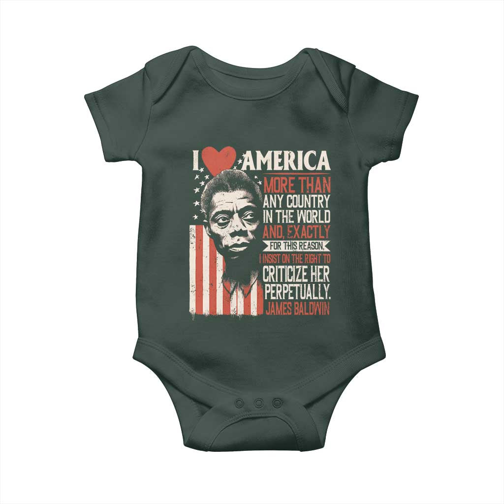James Baldwin Baby Onesie I Love America More Than Any Country In The World