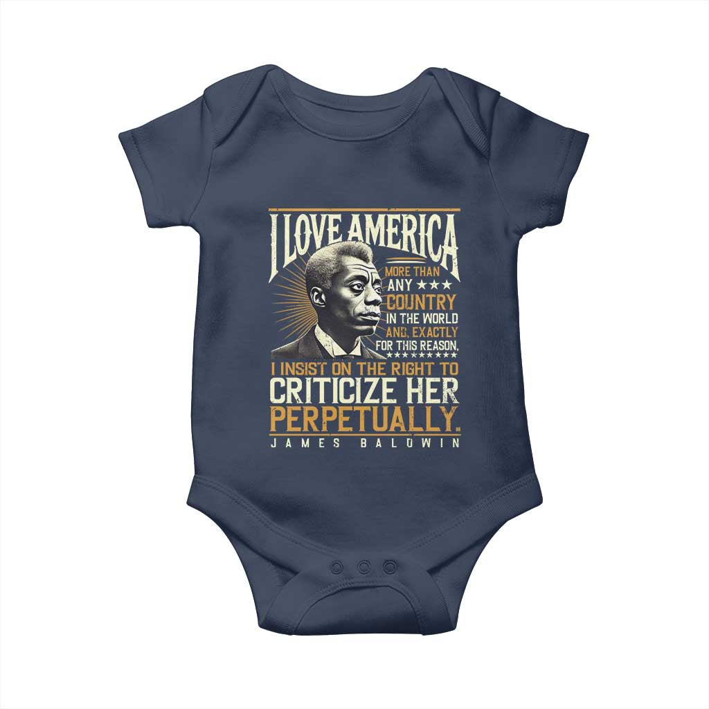 James Baldwin Baby Onesie I Love America More Than Any Country In The World Black History