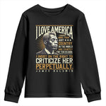 James Baldwin Youth Sweatshirt I Love America More Than Any Country In The World Black History