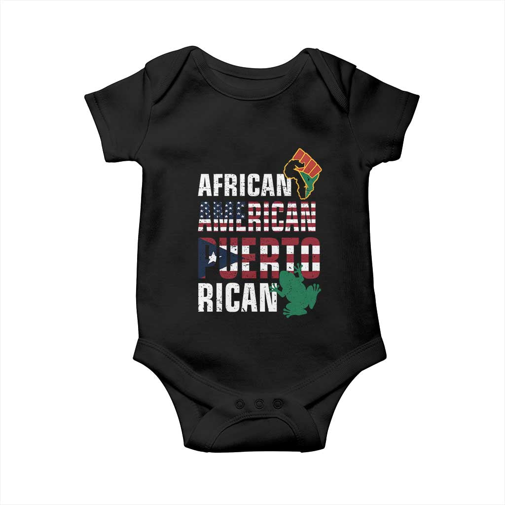 African American Puerto Rican Pride Baby Onesie