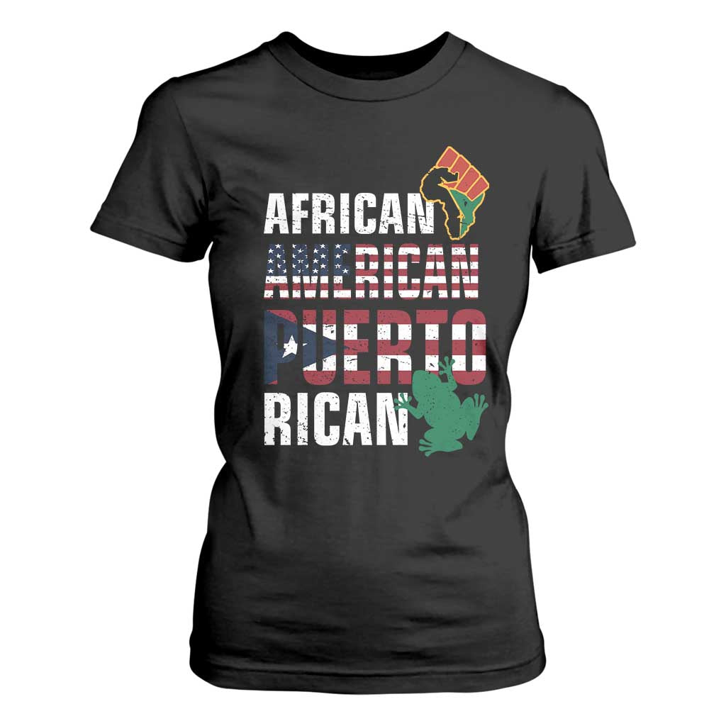 African American Puerto Rican Pride T Shirt For Women