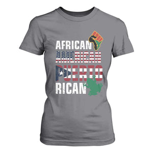 African American Puerto Rican Pride T Shirt For Women