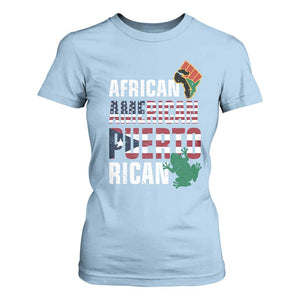 African American Puerto Rican Pride T Shirt For Women