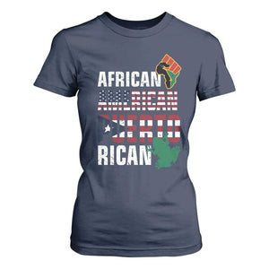 African American Puerto Rican Pride T Shirt For Women