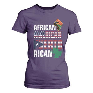 African American Puerto Rican Pride T Shirt For Women