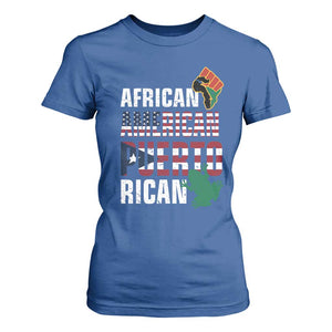 African American Puerto Rican Pride T Shirt For Women