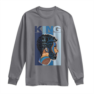 African American Dad Long Sleeve Shirt Black History King Father Melanin Pride