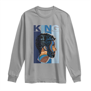 African American Dad Long Sleeve Shirt Black History King Father Melanin Pride