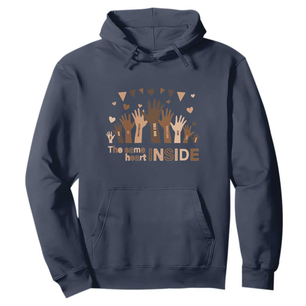 Black Civil Rights Hoodie We Can Be Different On The Outside But We Have The Same Heart Black History Month