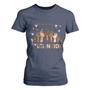 Black Civil Rights T Shirt For Women We Can Be Different On The Outside But We Have The Same Heart Black History Month