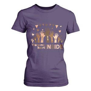 Black Civil Rights T Shirt For Women We Can Be Different On The Outside But We Have The Same Heart Black History Month