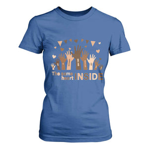 Black Civil Rights T Shirt For Women We Can Be Different On The Outside But We Have The Same Heart Black History Month