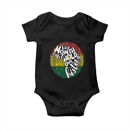 Black Pride Baby Onesie One Month Can't Hold Our History African American