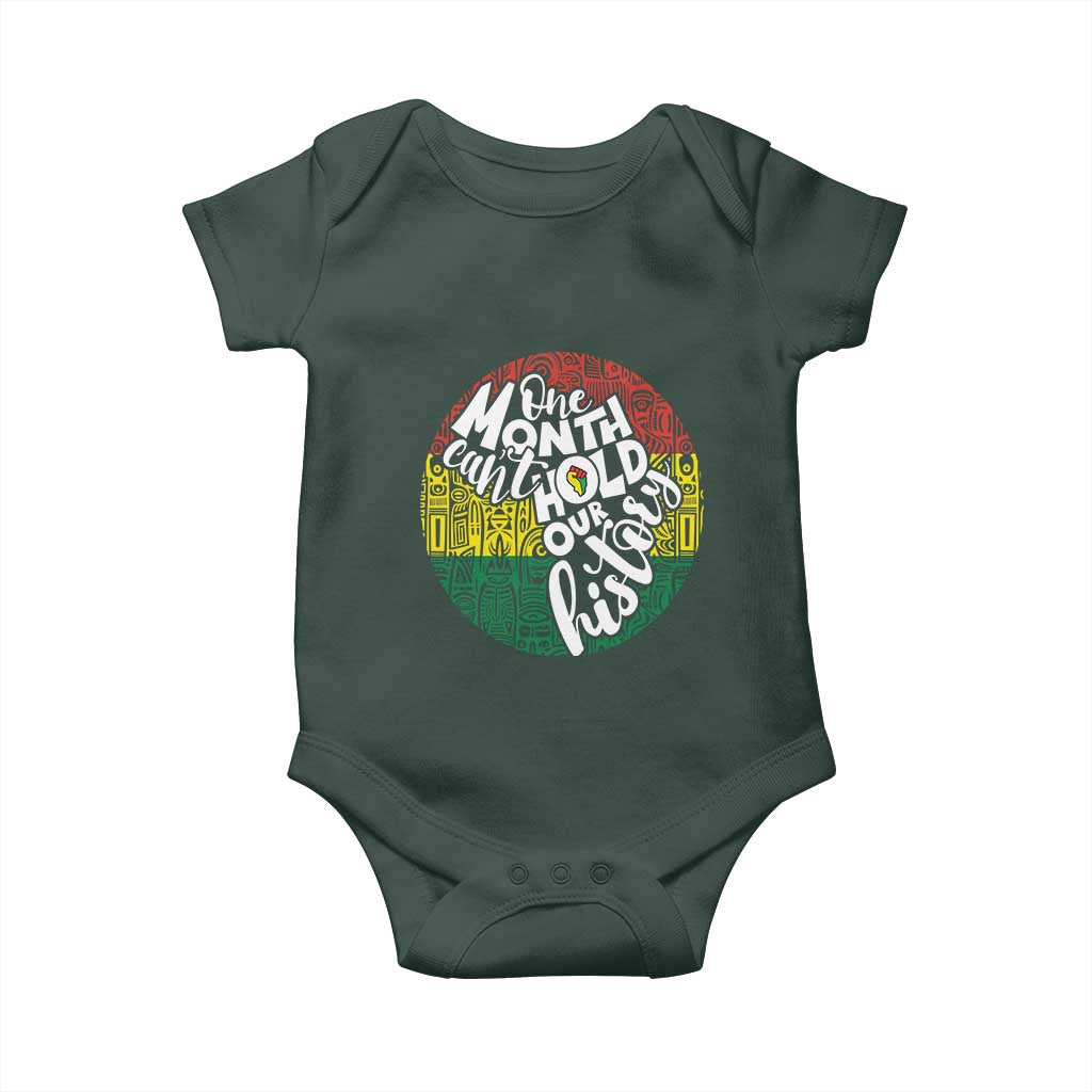 Black Pride Baby Onesie One Month Can't Hold Our History African American