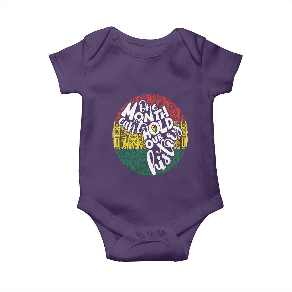 Black Pride Baby Onesie One Month Can't Hold Our History African American