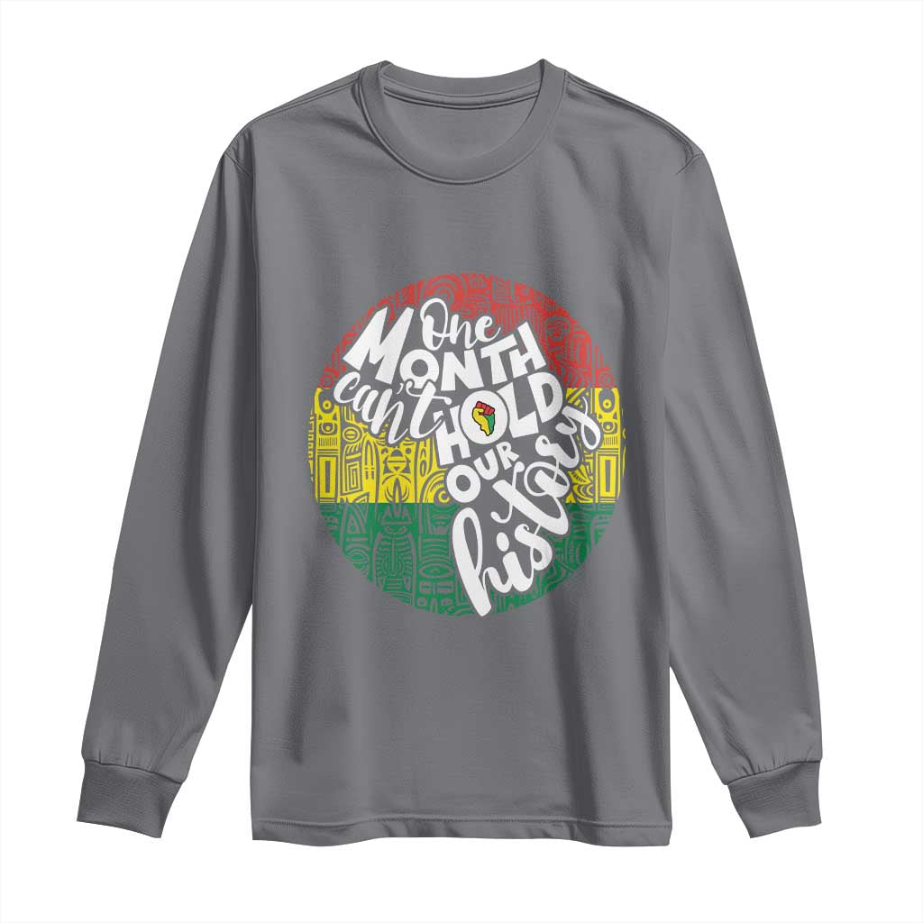 Black Pride Long Sleeve Shirt One Month Can't Hold Our History African American