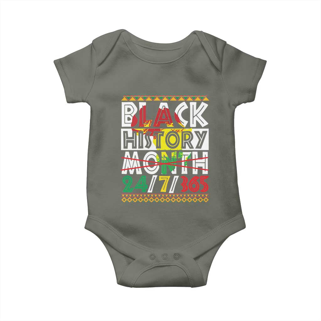 Black History Month Baby Onesie 24/7/365 Gift Pride African American