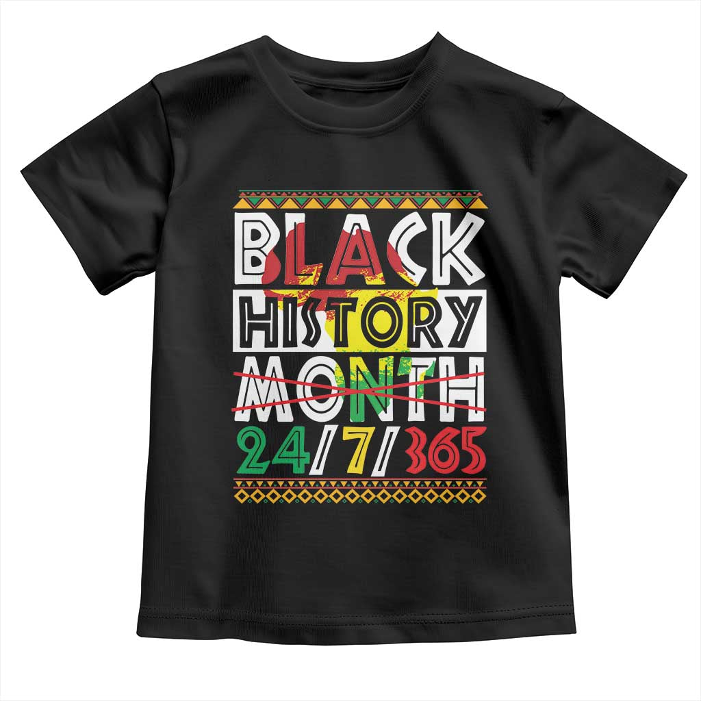 Black History Month Baby Shirt 24/7/365 Gift Pride African American