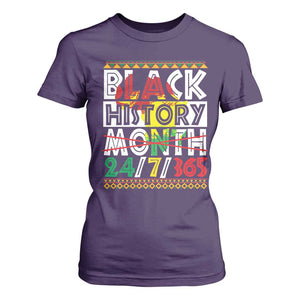 Black History Month T Shirt For Women 24/7/365 Gift Pride African American