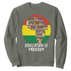 Black History Month Sweatshirt Education Is Freedom African Americans