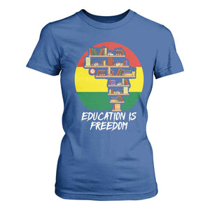 Black History Month T Shirt For Women Education Is Freedom African Americans