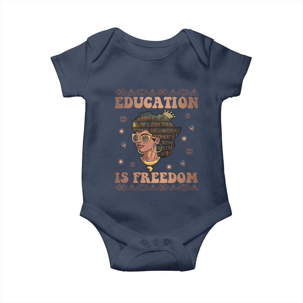 Black Teacher Baby Onesie Education Is Freedom Black History